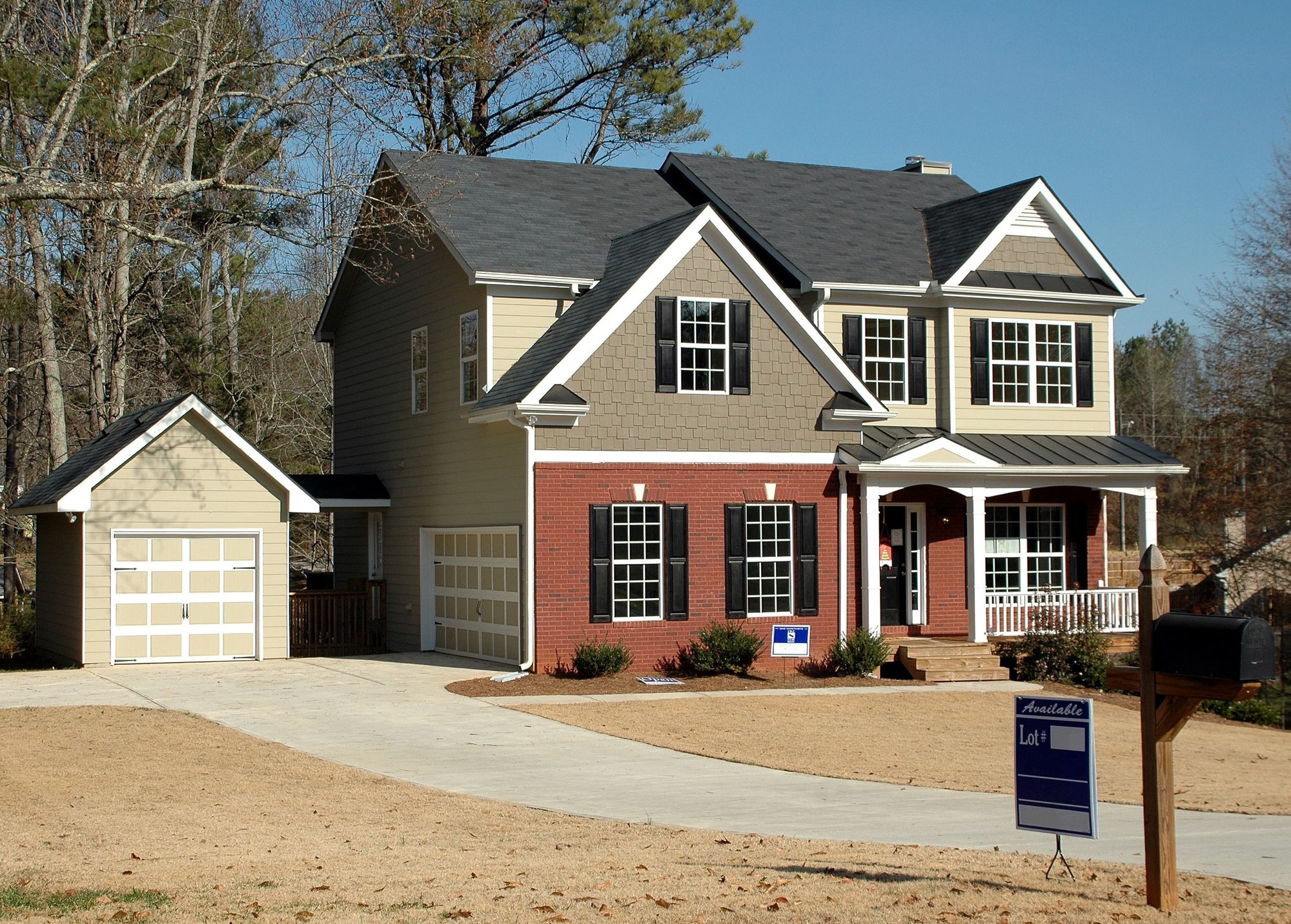 A two-story house on sale.