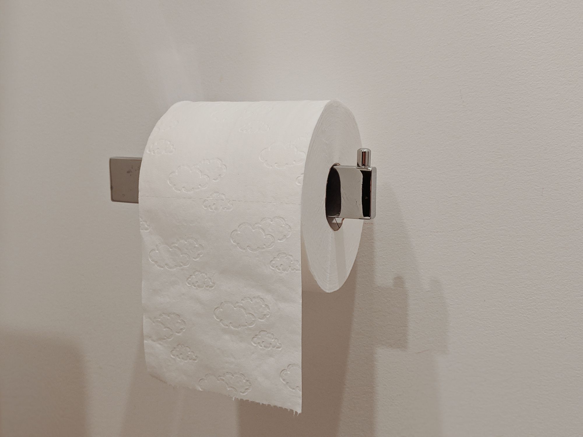 A toilet paper holder.